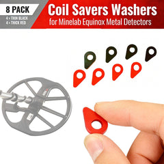 Rubber Teardrop Coil Savers Washers for Minelab Equinox Metal Detectors