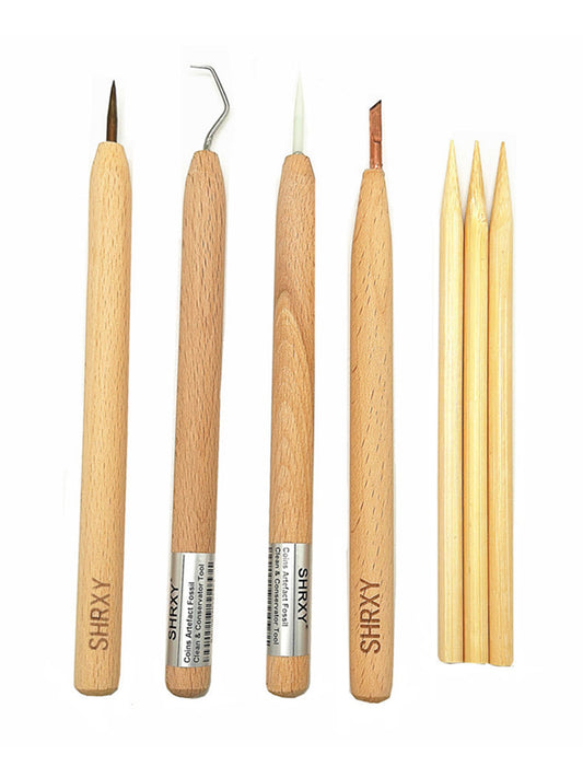 Conservator Cleaning Restoration Pencils High hardness cleaning bamboo sticks for coins and artifacts-Pencil Set