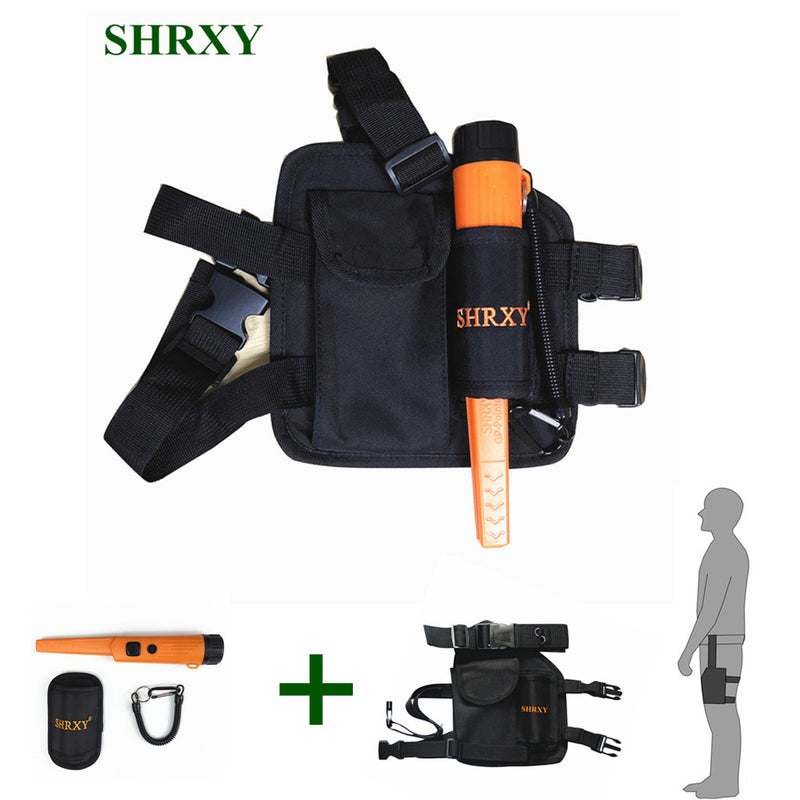 SHRXY Metal Detector Set Pointer kit Pinpointing Waterproof Hand Held Metal Detector with Drop Leg Pouch ProFind Bag KIT
