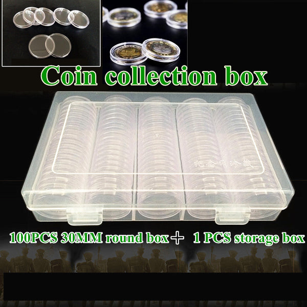 SHRXY Metal Detector Transparent Coin Collector protection Box Kit Treasure Hunt Coin Storage Box Set