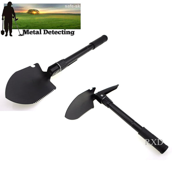 Outdoor Metal Detector Supporting Tools Gold Finder Shovel Military Folding Shovel Survival Spade Emergency Garden Camping Tool