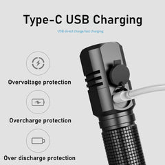 10000 Lumens Mini Powerful Led Flashlight 3 Modes Usb Rechargeable Flash Light Torch Lamp Flashlights