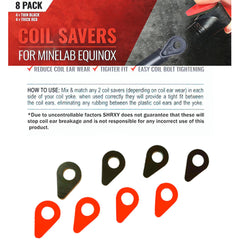 Rubber Teardrop Coil Savers Washers for Minelab Equinox Metal Detectors
